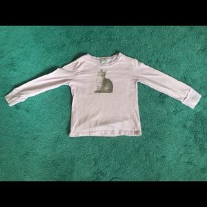 Old Navy Purple LS Top Cat w Rhinestones Small 6-7